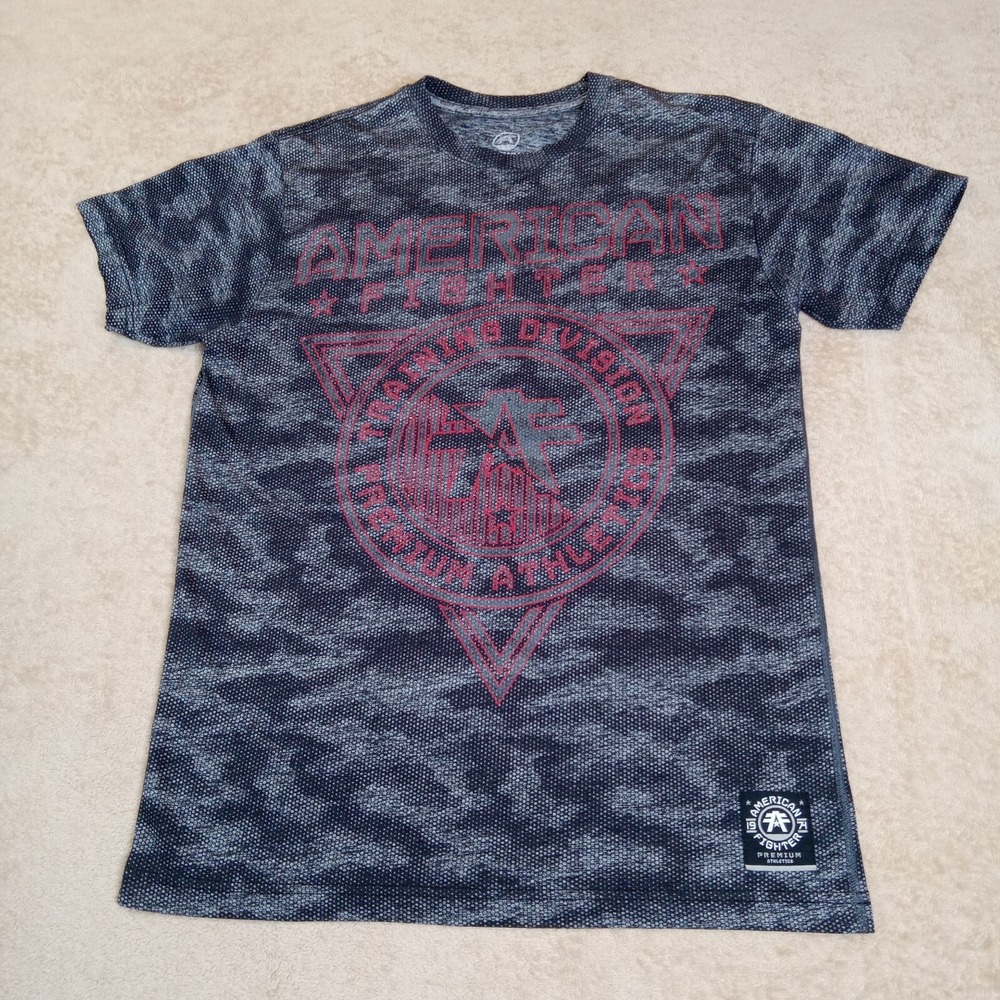 American Fighter Short Sleeve Crew Neck Tee Men's Large Black